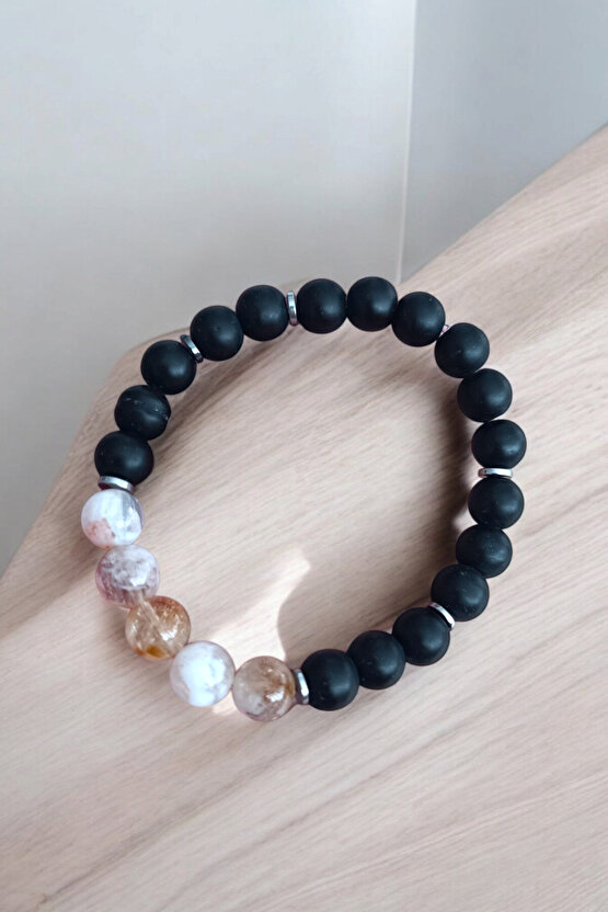 Sitrin Bileklik Akik bileklik Hematit Bileklik Orijinal Doğal Taş Bileklik