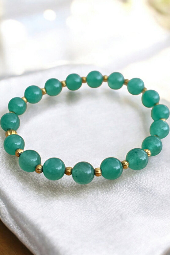 Aventurin Bileklik Dorika Taşlı Bileklik Aventuriğn Taşı Bileklik Doğal Taş