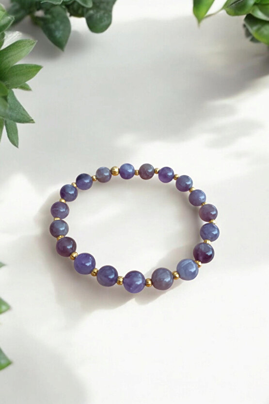 Ametist Bileklik Ametist taşı Dorika Taşı Bileklik Doğal Taş Erkek Kadın Bileklik