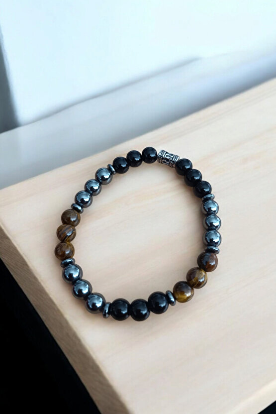 Kaplan Gözü Bileklik Hematit Bileklik Oniks Bileklik Orijinal Gerçek Taş Bileklik