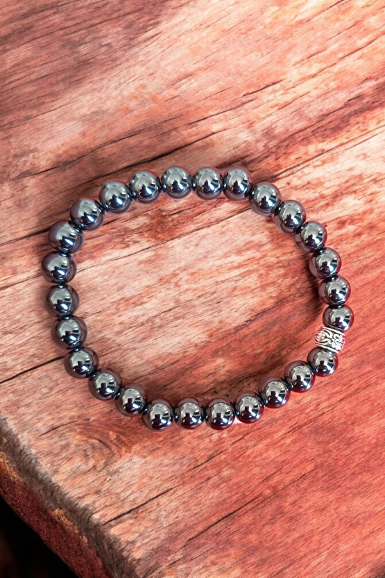Hematit bileklik Orijinal Ara Aparatlı Gerçek Hematit Taşı Bileklik (kaplama Değil) Doğal Taş
