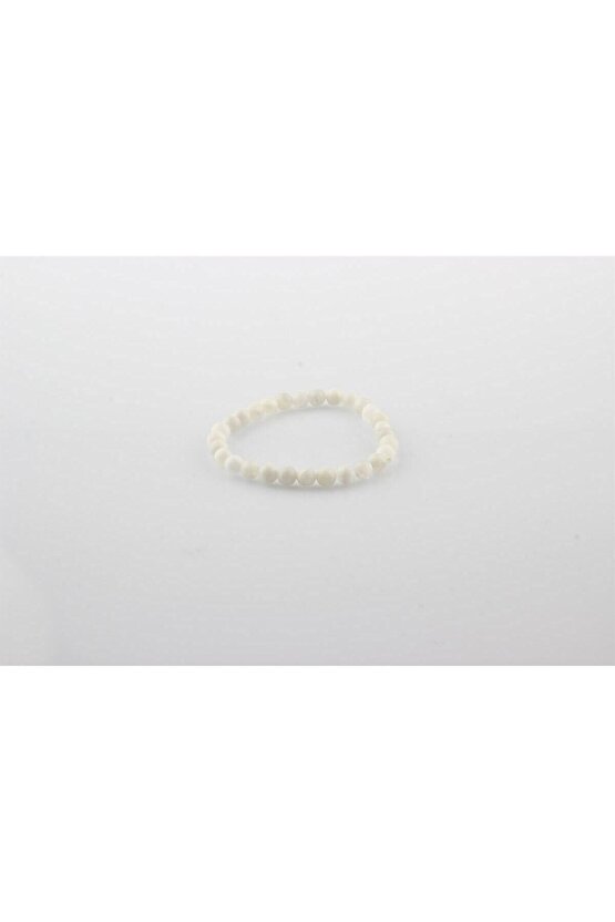Sertifikalı Doğal Taş Ay Taşı Bileklik 6mm