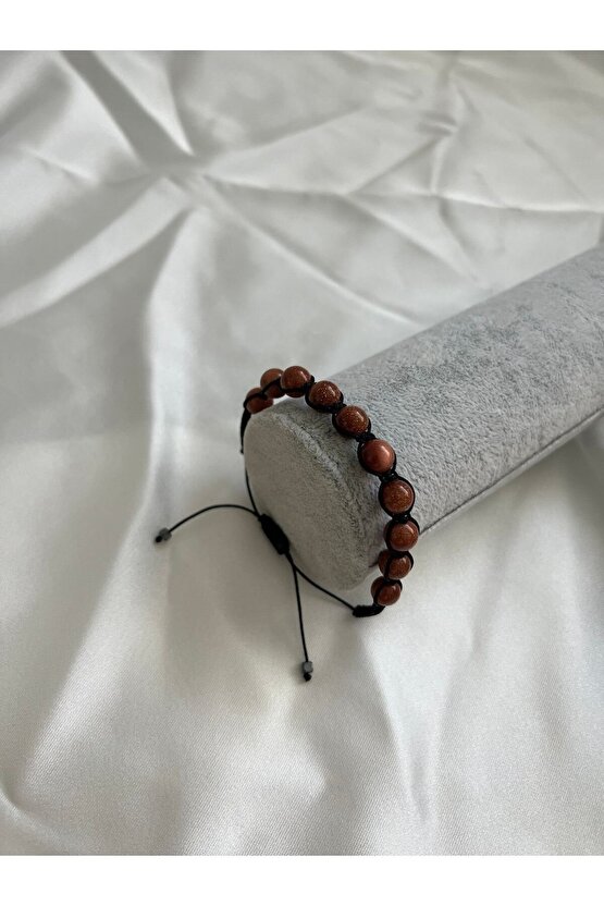 Yıldız Taşlı 8mm Makrome El Örmesi Doğaltaş Bileklik