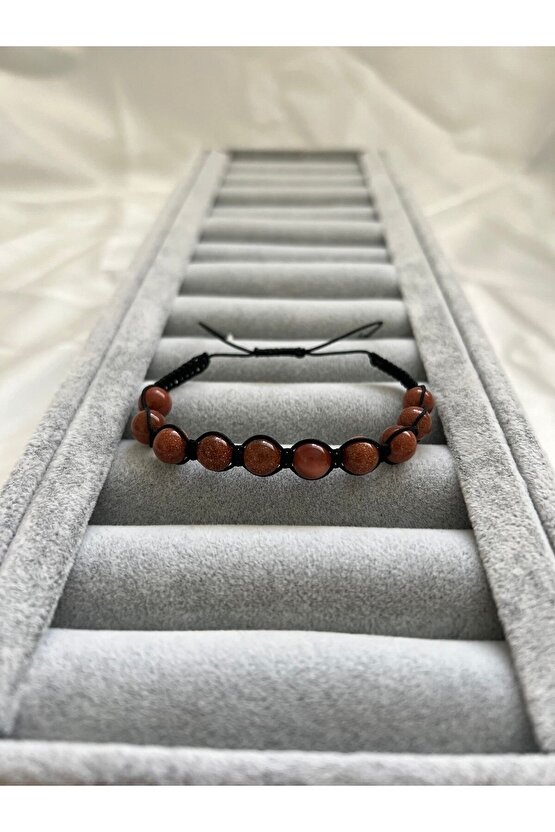 Yıldız Taşlı 8mm Makrome El Örmesi Doğaltaş Bileklik