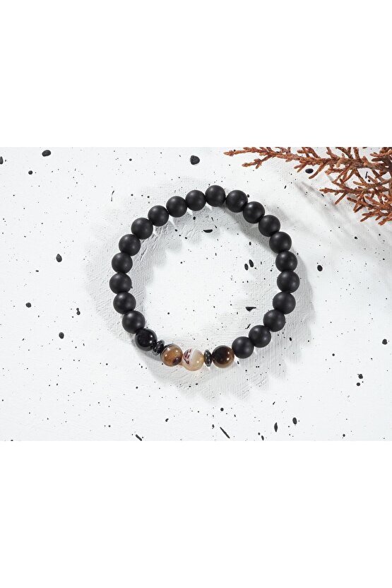 Aşk,sevgi Ve Tutku Bilekliği Kadın,Erkek Hediye Bileklik Akik,oniks Doğaltaş Bileklik