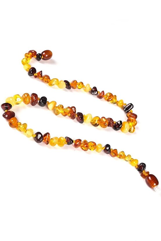 Multicolor Kehribar Bebek Diş Kolyesi, Bebeklere Hediyelik Kolye