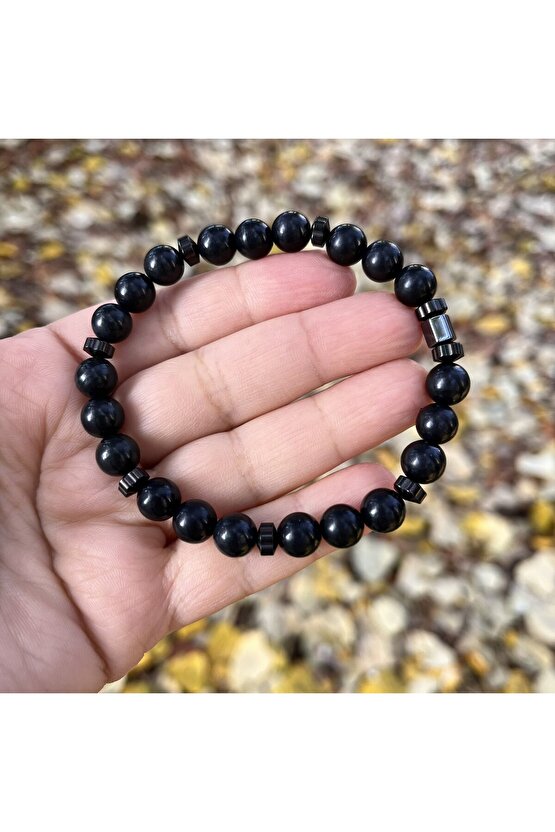 Şungit Doğal Taş Bileklik 8 MM