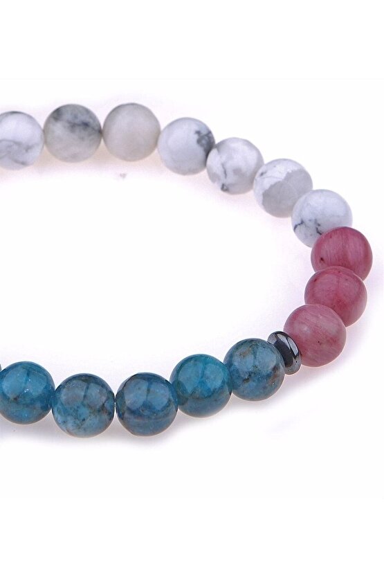 Jasper, Apatit, Havlit Doğal Taş 8 Mm Bileklik