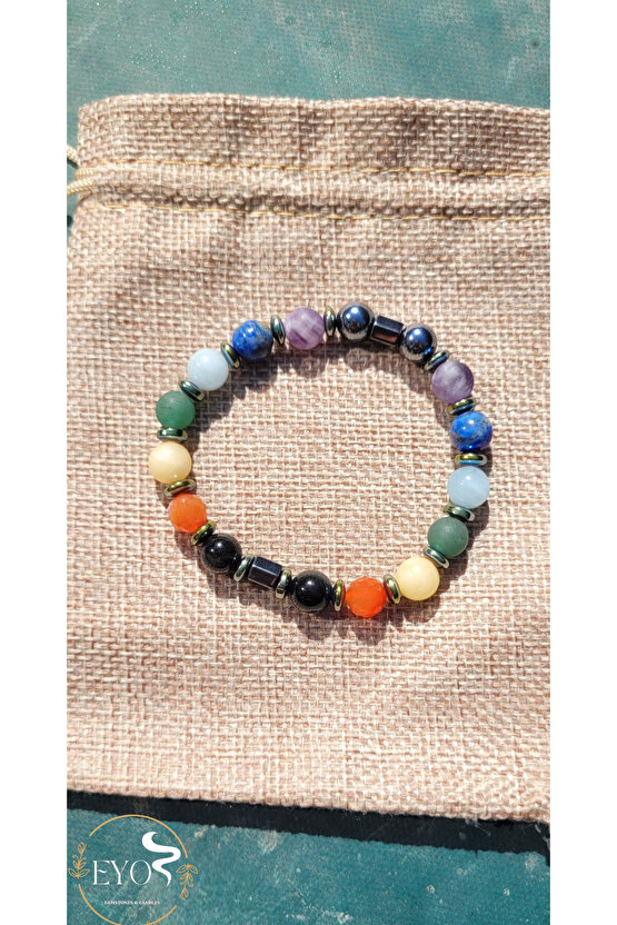 7 Çakra Doğal Taş Bileklik