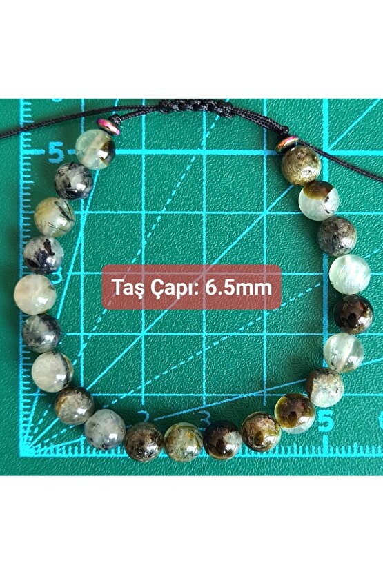 Prehnit Doğal Taş Bileklik (EL YAPIMI TASARIM ÜRÜNLER)