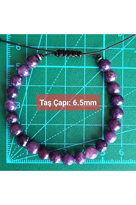 Lepidolit Doğal Taş Bileklik (el Yapımı Tasarım Ürünler)