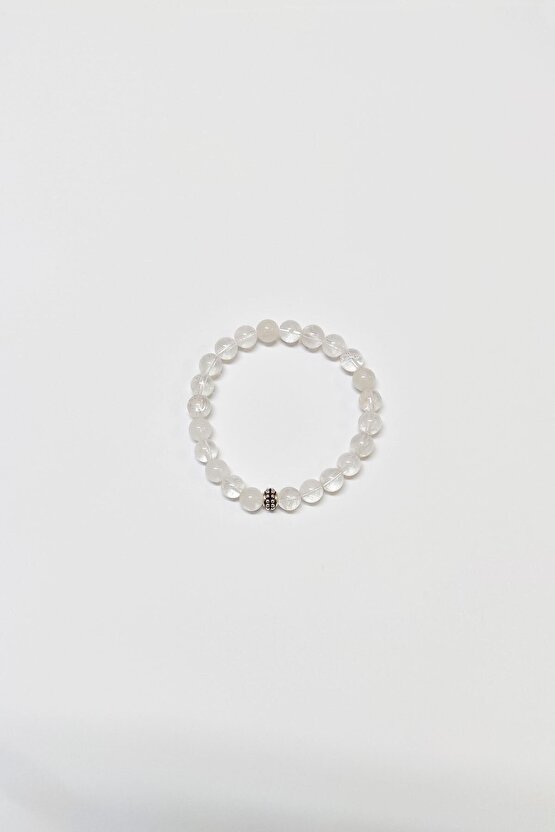 8 Mm Doğaltaş Kristal Kuvars Taşı Bileklik (netlik Denge Ve Arınma Taşı)