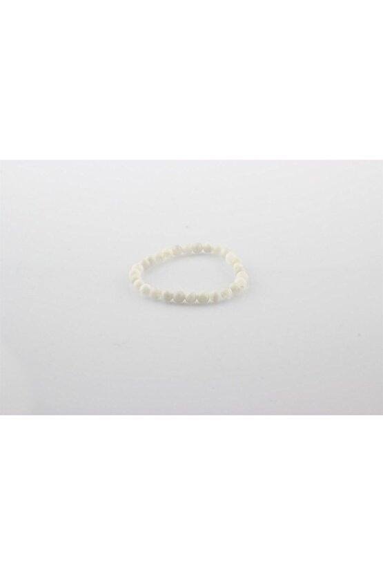 Sertifikalı Doğal Taş Ay Taşı Bileklik 6mm