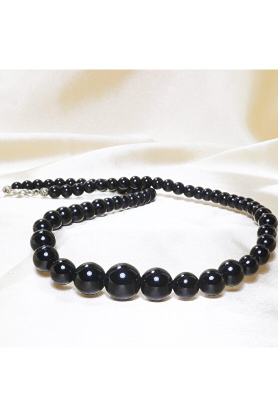 Oniks Taşı Süzme Dizim Kolye