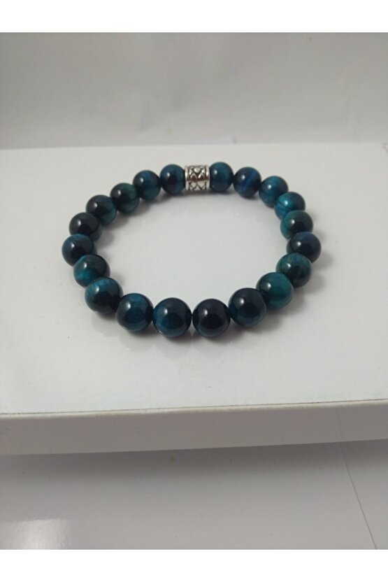 Mavi Kaplangözü Taşı Bileklik Doğaltaş Unisex Bileklik