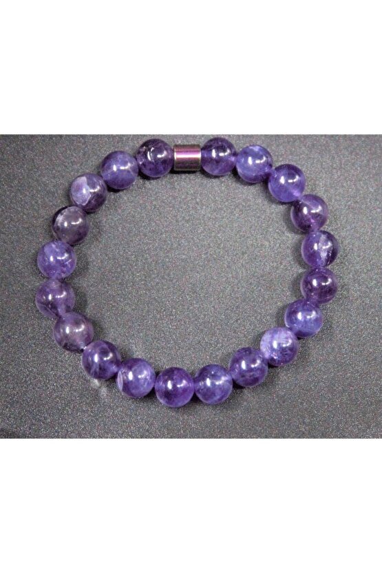 8 Mm Doğaltaş Ametist Bileklik