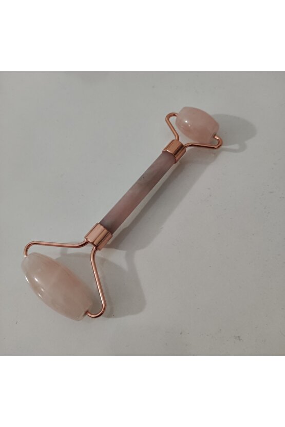 Pembe Kuvars Doğal Taş Yüz Masaj Aleti Roller