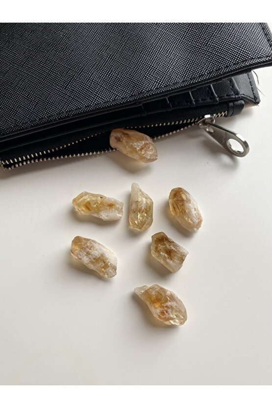 Cüzdan Boy Ham Parça Sitrin Doğal Taş