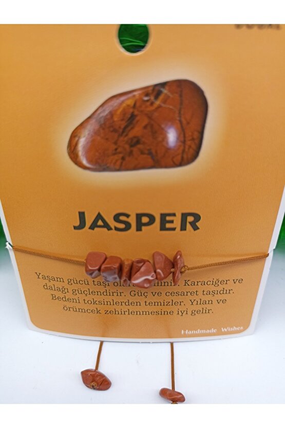 Jasper Doğal Taş Makremeli Bileklik
