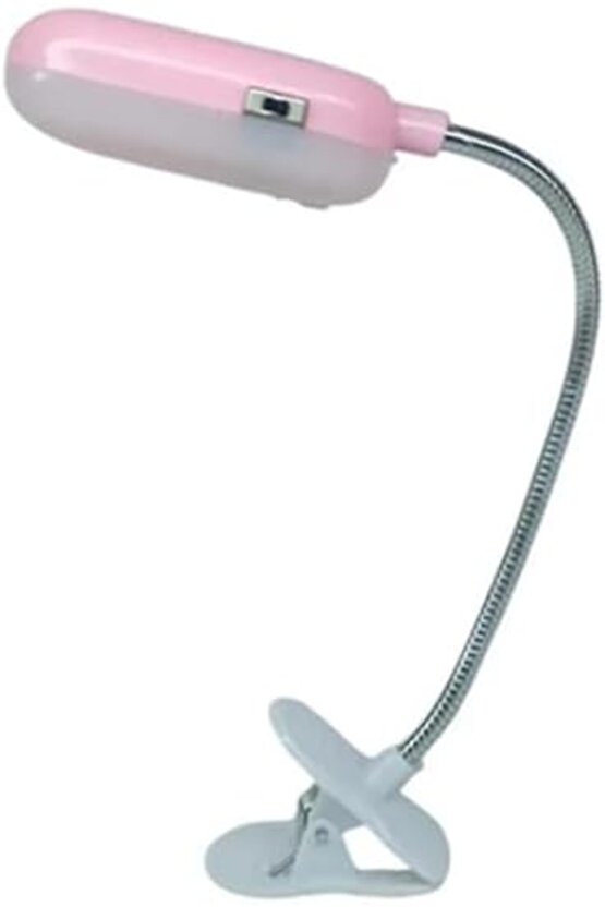 Lvn Mandallı Yaylı Pilli LED Kitap Okuma Işığı | Esnek Boyun | Taşınabilir Gece Lambası | Karışık Re