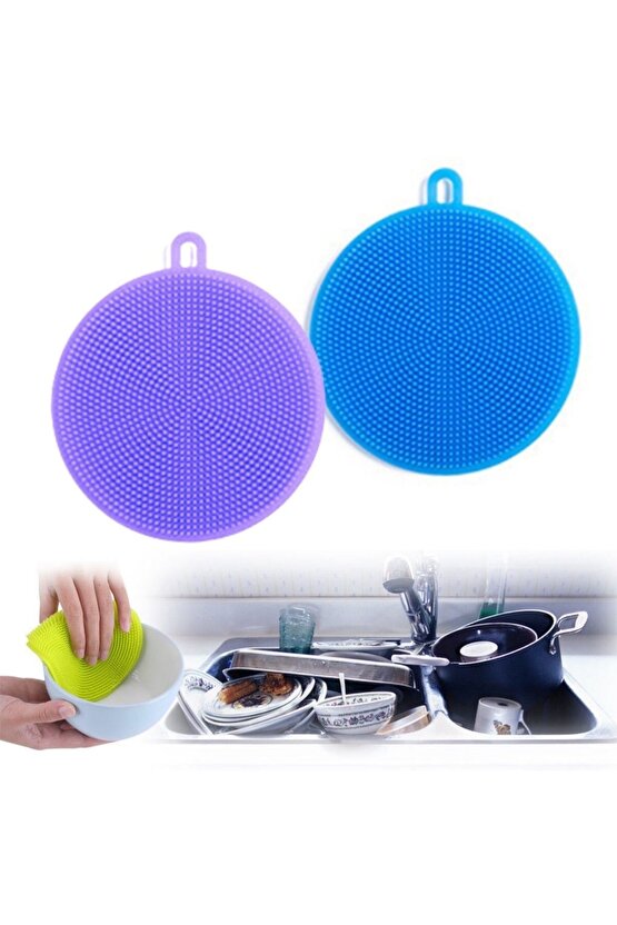 ® 2li Kir Tutmaz Tırtıklı Yüzey Bulaşık Yıkama Pedi