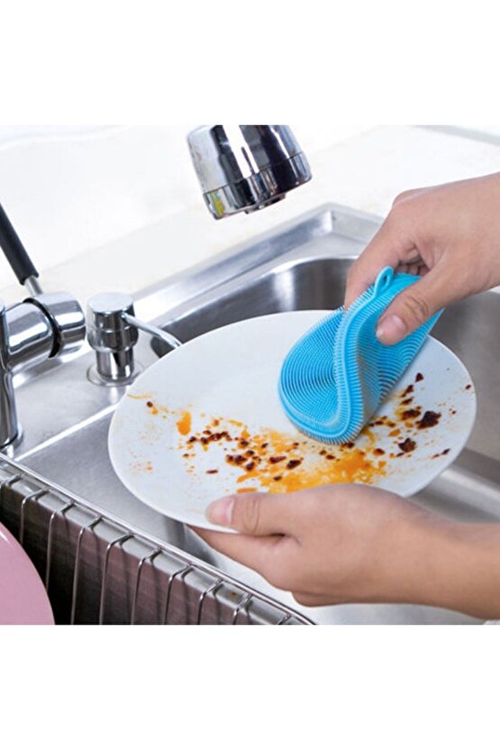 ® 2li Kir Tutmaz Tırtıklı Yüzey Bulaşık Yıkama Pedi