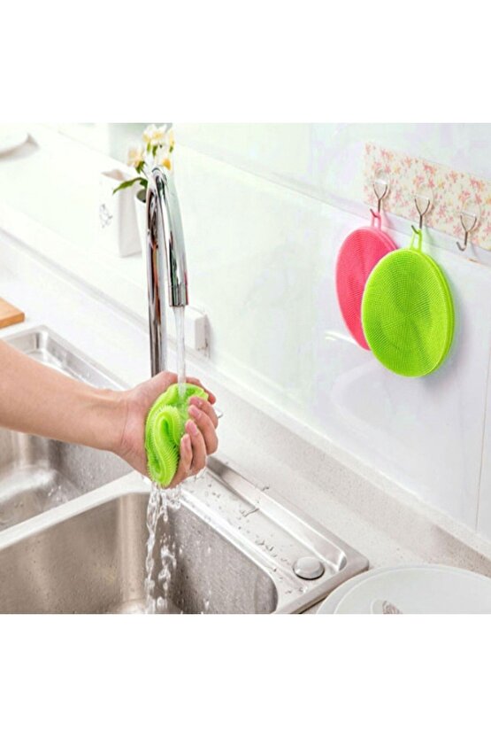 ® 2li Kir Tutmaz Tırtıklı Yüzey Bulaşık Yıkama Pedi