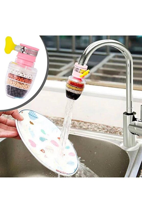 ® 6 Katmanlı Musluk Ucu Filtreli Su Tasarruflu Hijjenik Musluk Başlığı