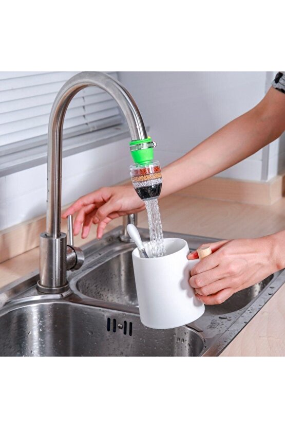 ® 6 Katmanlı Musluk Ucu Filtreli Su Tasarruflu Hijjenik Musluk Başlığı