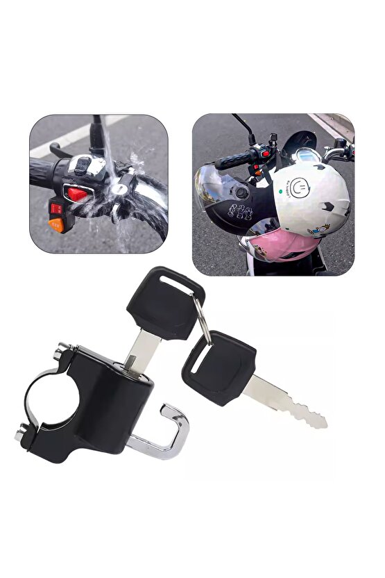 Sunup Sn-24295 22-26mm Unıversal Motosiklet Kask Kilidi