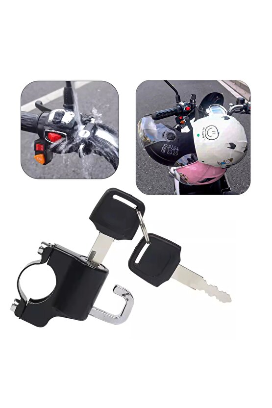 Sunup Sn-24295 22-26mm Unıversal Motosiklet Kask Kilidi