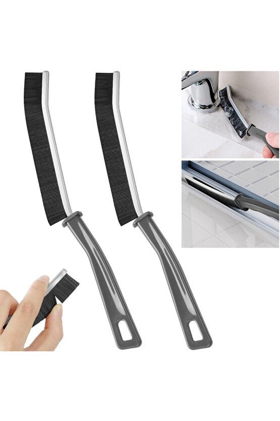 Çatlak Temizleme Fırçası, 2 Adet Boşluk Temizleme Fırçası, Banyo Temizleme Fırçası, Pencere Oluk Tem