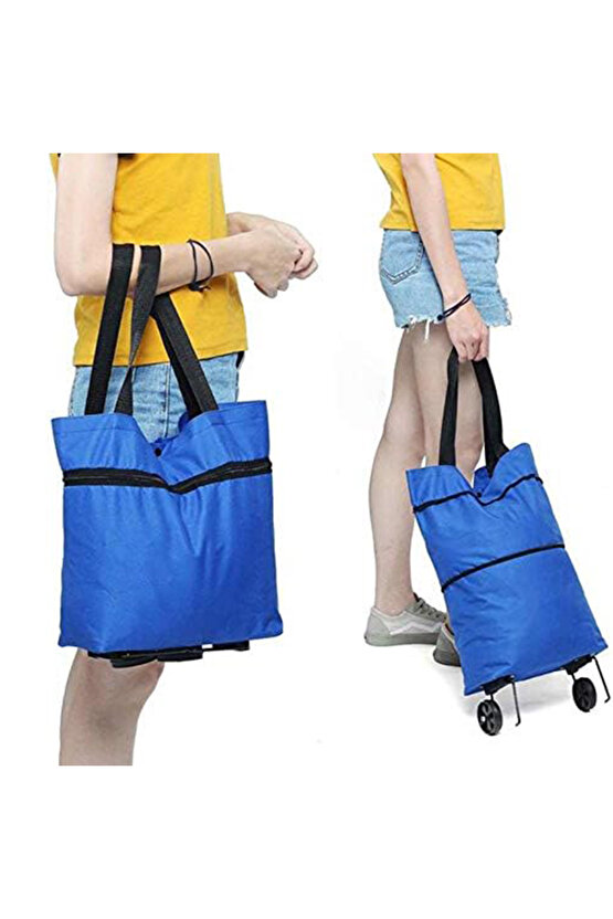 Life45 Sn-14669 Tekerlekli Katlanabilir Pratik Pazar Çantasi