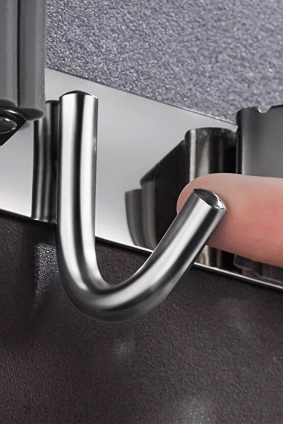 Mop Bez Havlı Askısı Duvara Monte – Paslanmaz Çelik Temizlik Aparatı Askılığı 304 Çelik