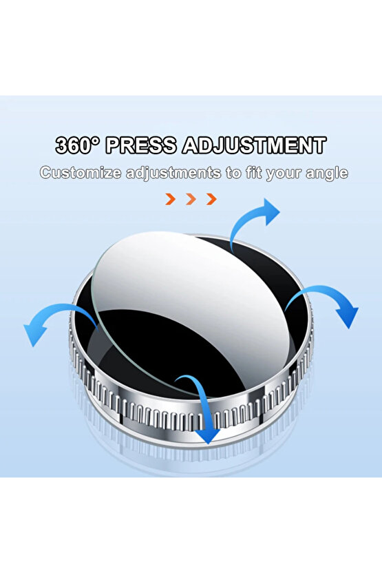 SEAMETAL 2 Adet Araba Dikiz Aynası 6CM Geniş Açı Dikiz Kör Nokta Aynası Vakumlu HD Konve...