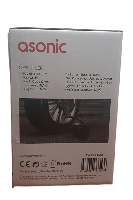 HK201 DC 12 VOLT MİNİ HAVA KOMPRESÖRÜ