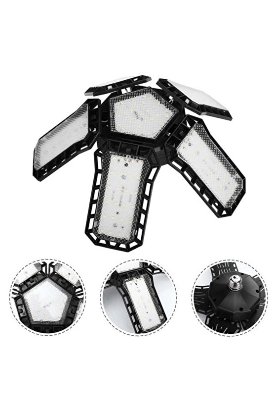 Ledx Ayarlanabilir Açılı 5 Kanatlı 148 Smd Ledli Galaxy Projektör Işığı 60w 6600 Lumen E27 32cm Çap