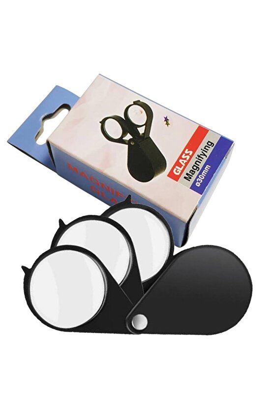 PM-6585 Katlanır 3lü 30 Mm Cep Büyüteç