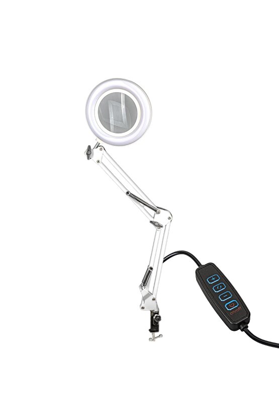 M3lf- Shopzum 8606c-d 220 Volt 3 Diopter 64 Ledli 155mm Masaüstü Akrobat Büyüteç
