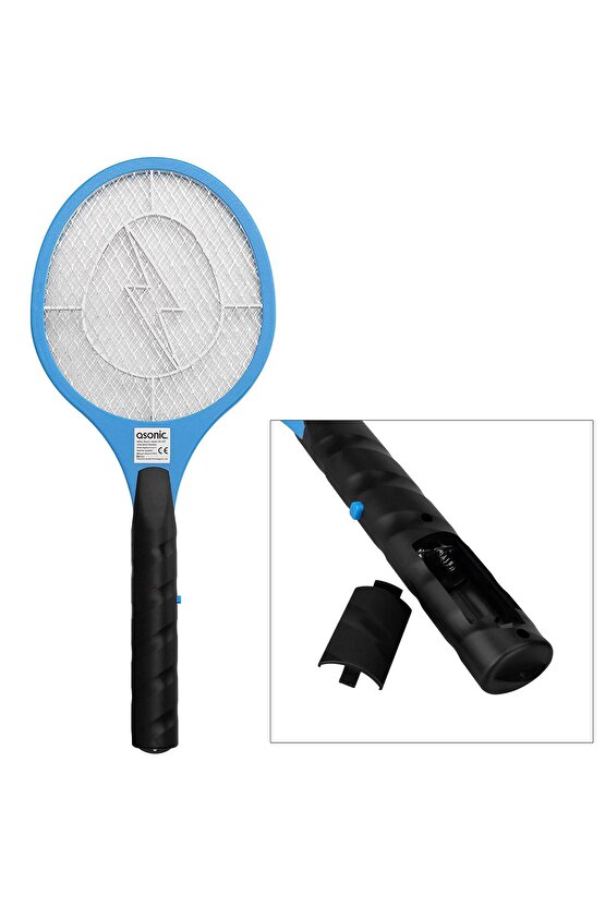 N2mt1c Sinek Öldürücü Raket Tip Pilli Mavi Asonic As-a22