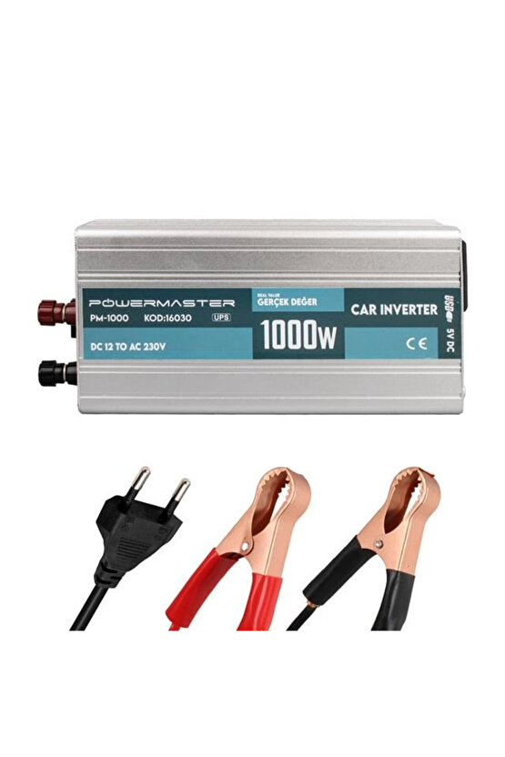 PM-1000 12 Volt 1000 Watt Lcd Şarjlı UPS İnvertör