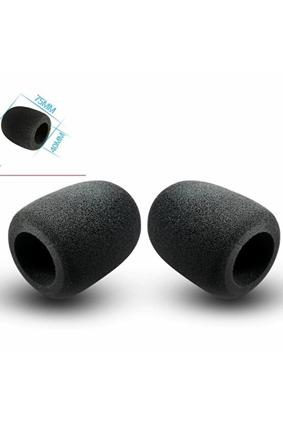 İnterphone iİntercom El Tipi Siyah Büyük Mikrofon Süngeri Bm700 Bm800 Vb.