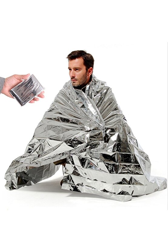 Kamp, Yürüyüş, Askeri Kullanım İçin Açık Hava Acil Durum Termal Battaniye Alüminyum Kurtarma Perdesi