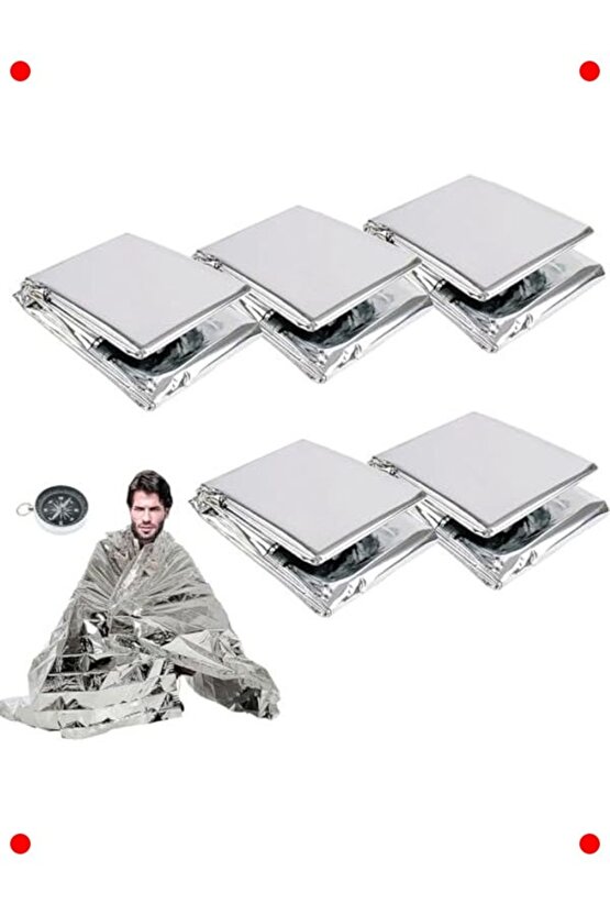 5 Adet Acil Durum Termal Battaniyesi (150x200 cm)