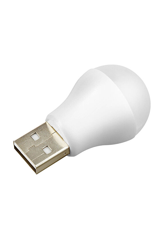 5 VOLT - 1 AMPER USB LED LAMBA BEYAZ (4202)