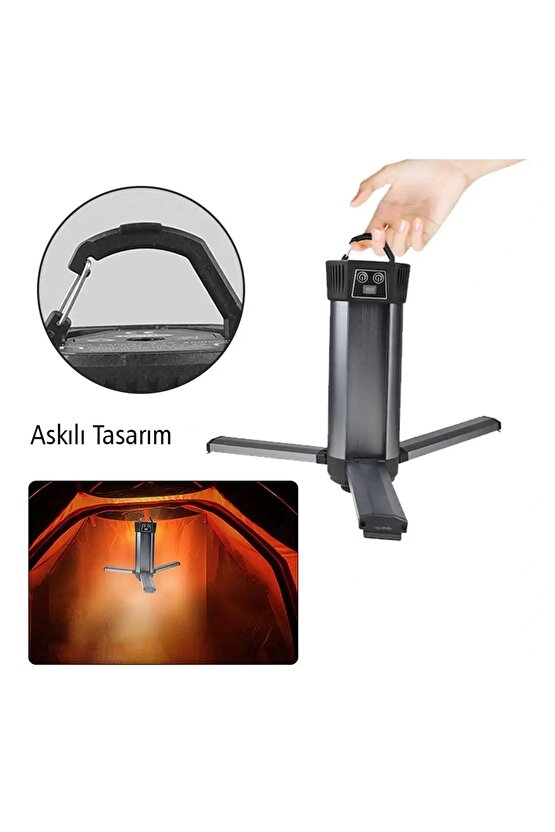 WİNTA- 35 WATT USB - TYPE-C GİRİŞLİ P50 VE COB LEDLİ 3 KANATLI KOLLU ÇALIŞMA LAMBASI (K95)