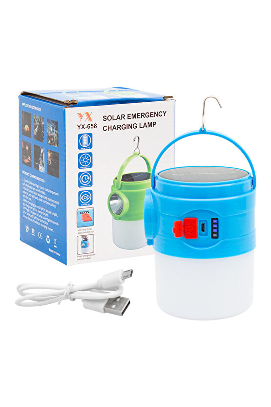 100 WATT ÇOK FONKSİYONLU SOLAR ACİL DURUM LAMBASI