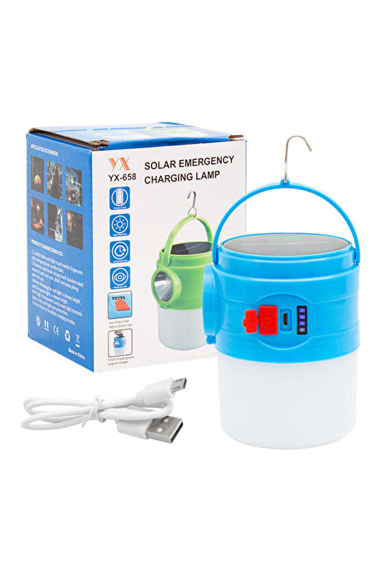 100 WATT ÇOK FONKSİYONLU SOLAR ACİL DURUM LAMBASI