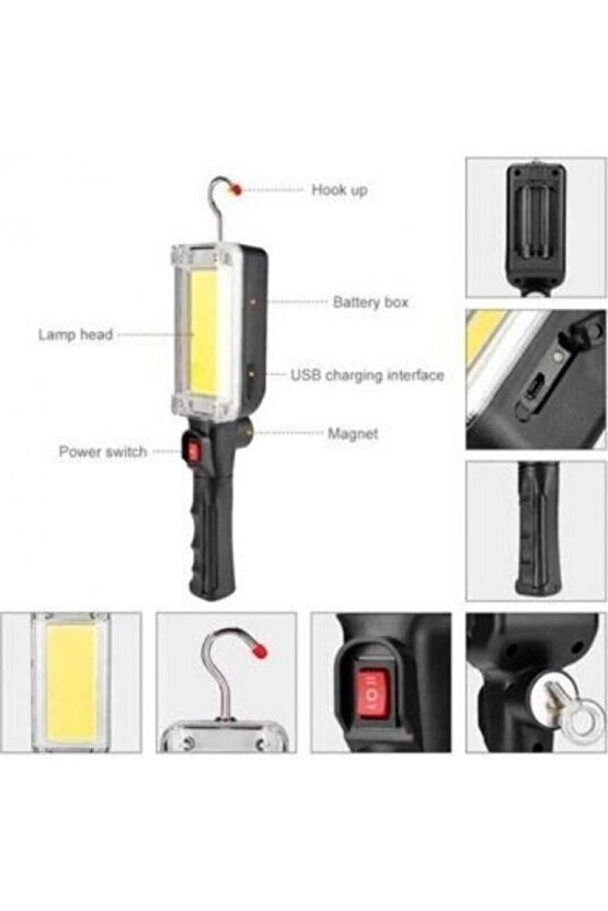 Heave-duty Çalışma Işığı Led Fener Manyetik Sabitleme Zj-8859