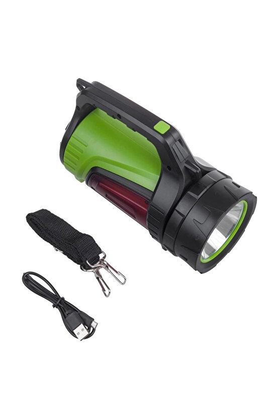 ShopZum JS-881B ŞARJLI LEDLİ UZUN MENZİLLİ KAMP TİPİ ÇOK FONKSİYONLU IŞILDAK FENER